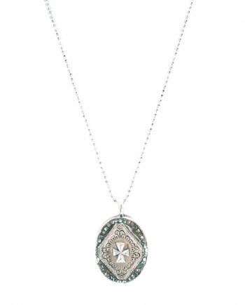 Circle Silver Cross