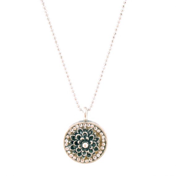Circle Black Flower