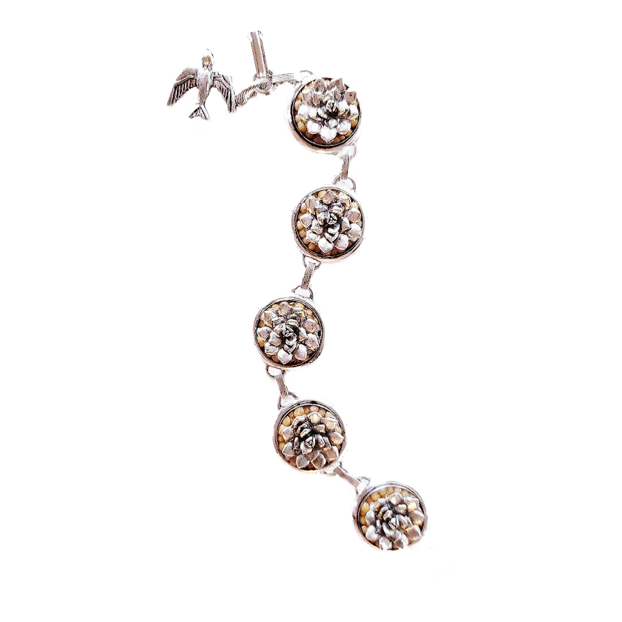 DESERT ROSE SILVER LARGE BRACELET – Mustard Seed Jewelry